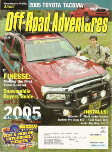 OFF-ROAD ADVENTURES 2005 JAN - TACOMA TEST, AIRAID